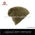 Knit slouch gorrita tejida lisa con el cabrito de encargo slouch el sombrero de la gorrita tejida del invierno